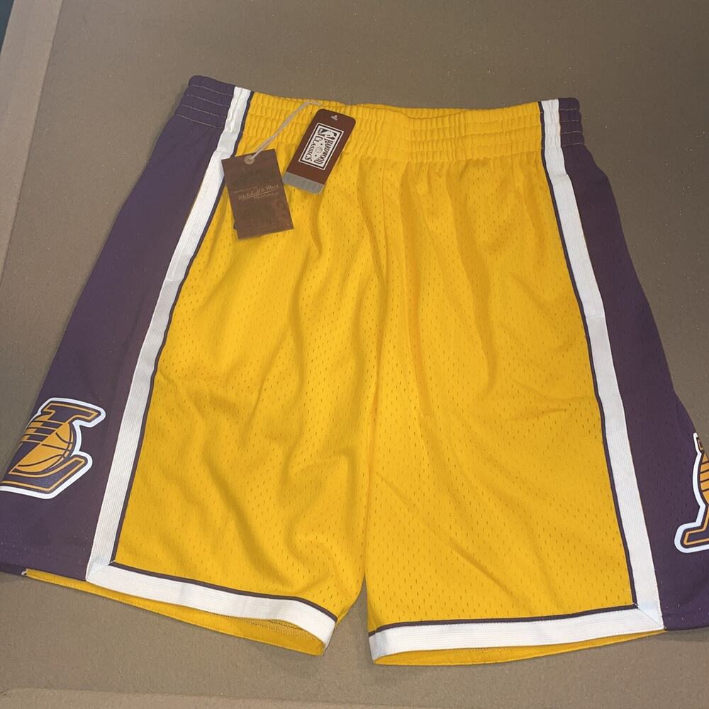 2009 Mitchell & Ness NBA Swingman Shorts Los Angeles Lakers Men Size Small